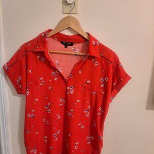 Lily Morgan red with white floral top